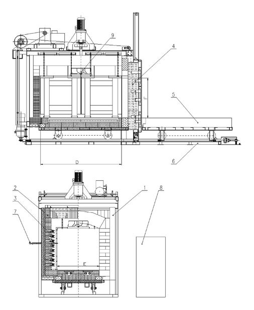 Газовая камерная печь чертеж
